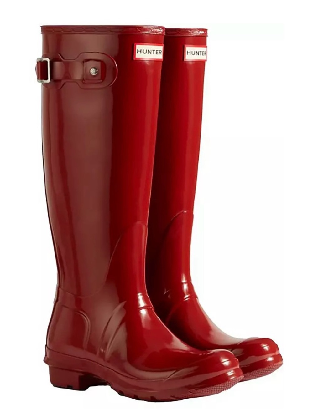Hunter Women's Glossy Red Tall Rain Boots